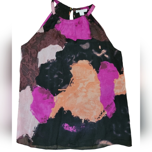 NWOT Diane von Furstenberg Pania Dancing Explosion Grecian Halter Blouse… - Picture 4 of 7